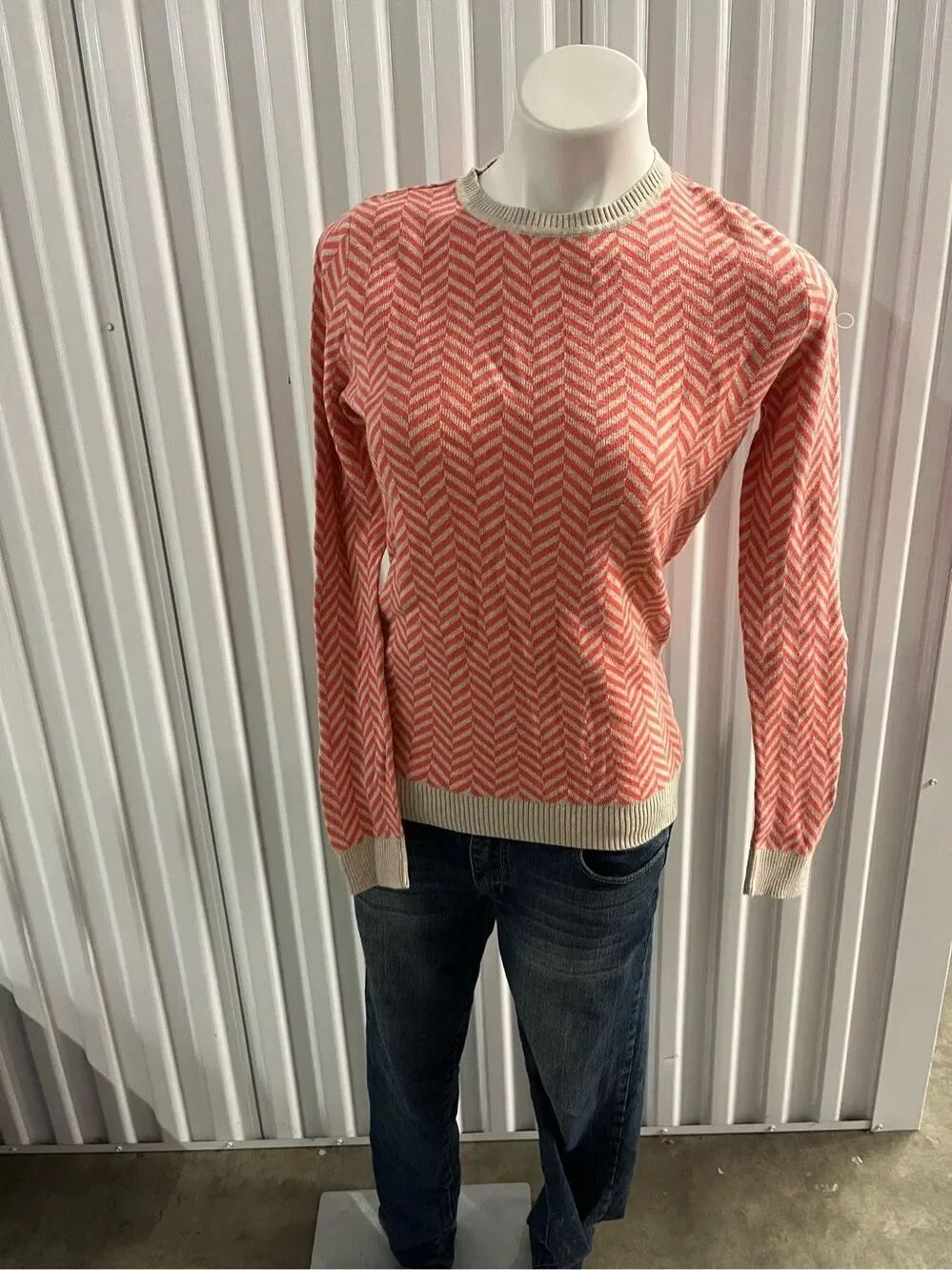 Kim rogers peachy chevron sweater